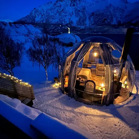 Lofoten Glamping Dome Campo de lujo Myrland