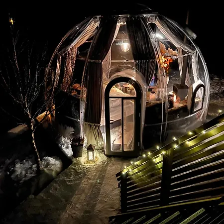 אוהל מפואר Lofoten Glamping Dome Myrland
