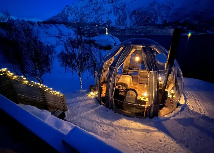 Lofoten Glamping Dome Lyxtält Myrland